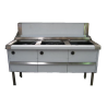 Complete WFS-3/22 Three Pan Fish and Chips Deep Fryer - 28 Liter Capacity