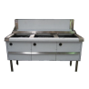 Complete WFS-3/18 Three Pan Fish and Chips Deep Fryer - 20 Liter Capacity Per Pan 