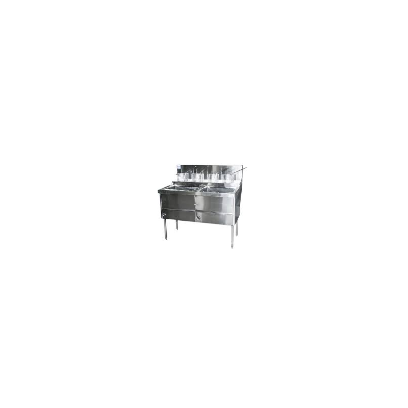 Complete WFS-2/18 Two Pan Fish and Chips Deep Fryer - 20 Liter Per Pan
