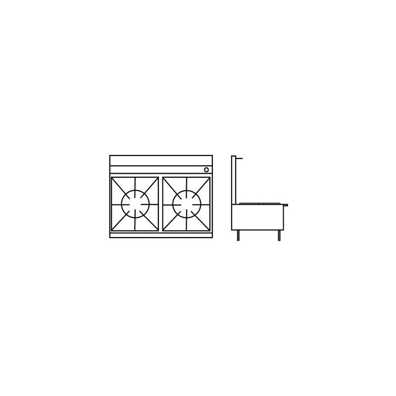 Complete SPS-2 Two Square Trivet Stock Pot with Splash Back