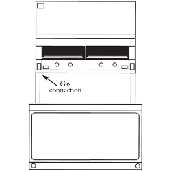 Complete PGTM-48 Mild Steel Hot Plate with Toaster - 1200mm Wide Hamburger Griller / Toaster 