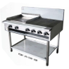 Complete CHG-600/24G  Volcanic Rock 600mm Char Grill and 600mm Char Plate Combination