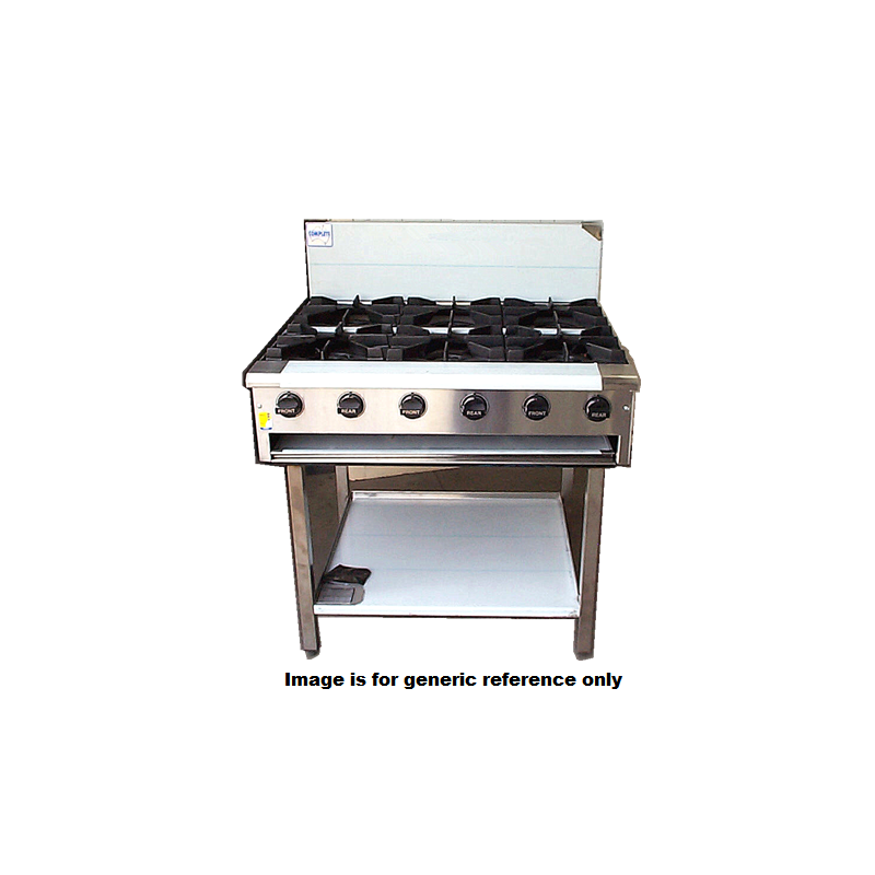 Complete BB-6 Six Burner Cook Top 