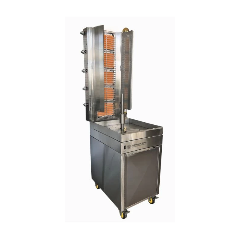 Ozsarac 5 Burner Semi-Automatic Kebab Machine With Built-in Meat Warmer  HO5BMSB