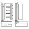 Ozsarac 5 Burner Semi-Automatic Kebab Machine  HO5BMS