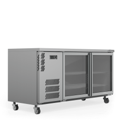  Boronia - Two Door Stainless Steel Under Counter Display Refrigerator