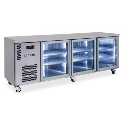 Boronia - Three Door Stainless Steel Under Counter Display Refrigerator