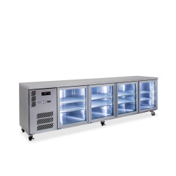  Boronia -  Four Door Stainless Steel Under Counter Display Refrigerator