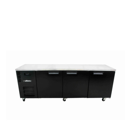 Boronia - Three Door Black Colorbond Under Counter Display Refrigerator
