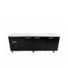 Boronia - Three Door Black Colorbond Under Counter Display Refrigerator