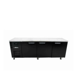  Boronia - Three Door Black Colorbond Under Counter Display Refrigerator