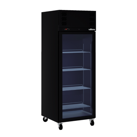 Pearl - One Door Black Colorbond Upright Display Refrigerator