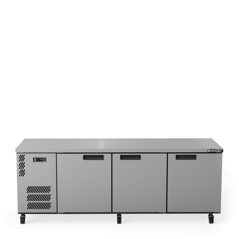 Boronia - Three Door Stainless Steel Under Counter Display Refrigerator