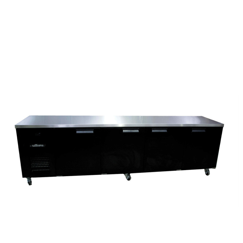 Boronia -  Four Door Black Colorbond Under Counter Display Refrigerator