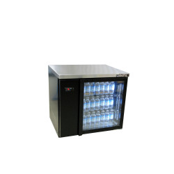 Boronia - One Door Black Colorbond Remote Back Bar Counter Display Refrigerator