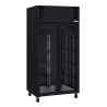 Pearl - Slim Two Door Black Colorbond Upright Display Refrigerator