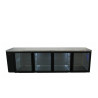 Boronia - Four Door Black Colorbond Remote Back Bar Counter Display Refrigerator