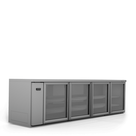 Boronia - Four Door Stainless Steel Remote Back Bar Counter Display Refrigerator