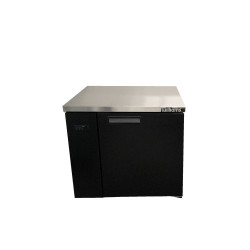 Boronia - One Door Black Colorbond Remote Back Bar Counter Display Refrigerator