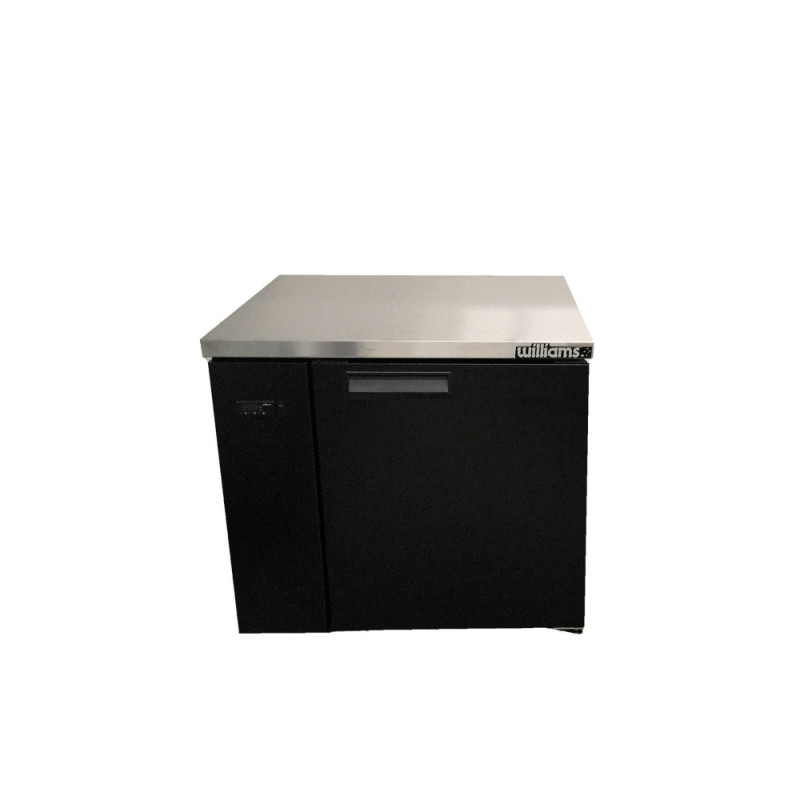 Boronia - One Door Black Colorbond Remote Back Bar Counter Display Refrigerator