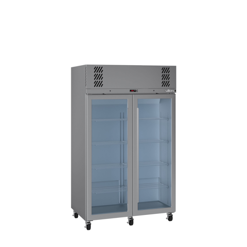 Pearl - Two Door Stainless Steel Upright Display Refrigerator