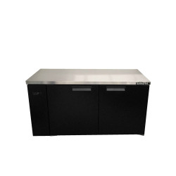 Boronia - Two Door Black Colorbond Remote Back Bar Counter Display Refrigerator
