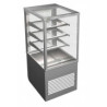 COSSIGA - 600 WIDE FREESTANDING SQUARE HEATED FOOD DISPLAY  CABINET WITH A GLASS TOP - BTGHT6-SD