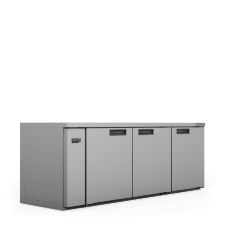 Boronia - Three Door Stainless Steel Remote Back Bar Counter Display Refrigerator
