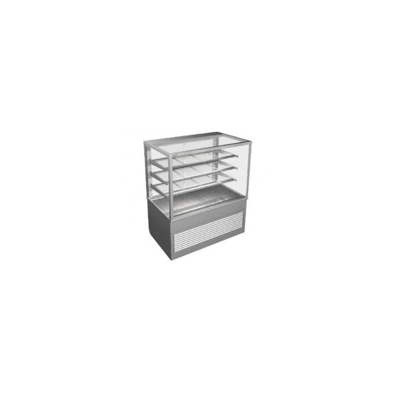 COSSIGA - 900 WIDE FREESTANDING SQUARE HEATED FOOD DISPLAY  CABINET WITH A GLASS TOP - BTGHT9-SD