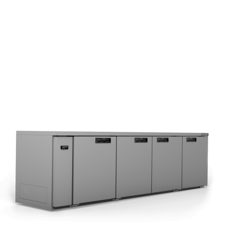 Boronia - Four Door Stainless Steel Remote Back Bar Counter Display Refrigerator