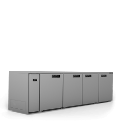  Boronia - Four Door Stainless Steel Remote Back Bar Counter Display Refrigerator