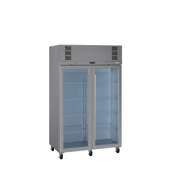  Pearl - Two Door Stainless Steel Upright Display Freezer