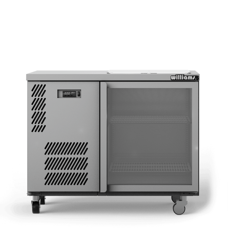 Glass Chiller - One Door Glass Chiller With Two Shelves - 500 x 500 baskets