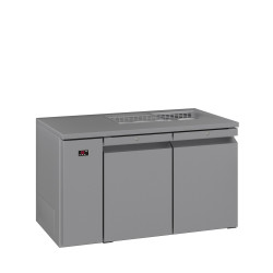 Opal - Two Door Stainless Steel Remote Under Counter Refrigerator With Blown Air Well