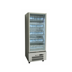 Quartz Star - One Door Stainless Steel Upright Display Refrigerator