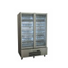  Quartz Star - Two Door Stainless Steel Upright Display Refrigerator