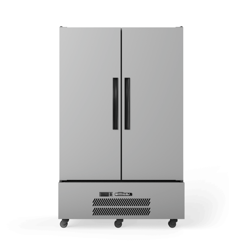 Quartz Star - Two Door Stainless Steel Upright Storage Refrigerator