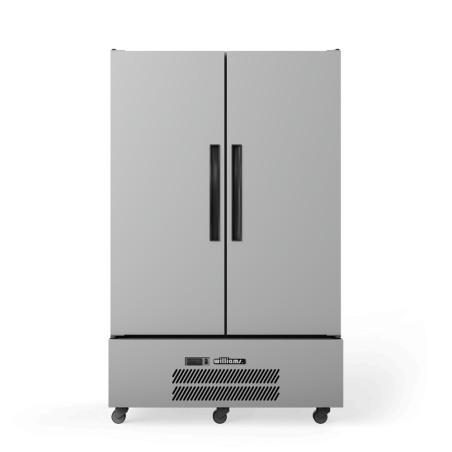 Quartz Star - Two Door Stainless Steel Upright Storage Refrigerator