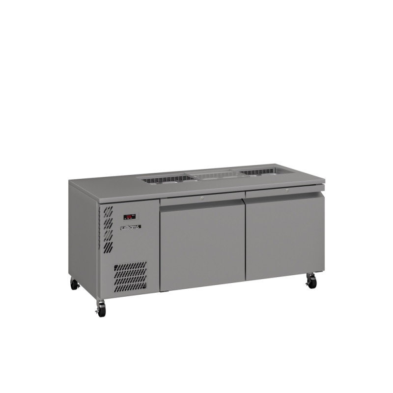 Emerald - Two Door Stainless Steel Under Counter Refrigerator With Blown Air Well