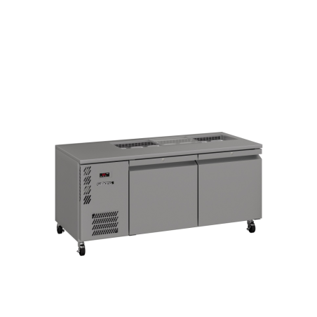 Emerald - Two Door Stainless Steel Under Counter Refrigerator With Blown Air Well