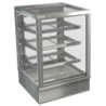 COSSIGA - 600 WIDE FREESTANDING SQUARE HEATED FOOD DISPLAY WITH A GLASS TOP & DECK FORCED HEATING - STGHT6-SD