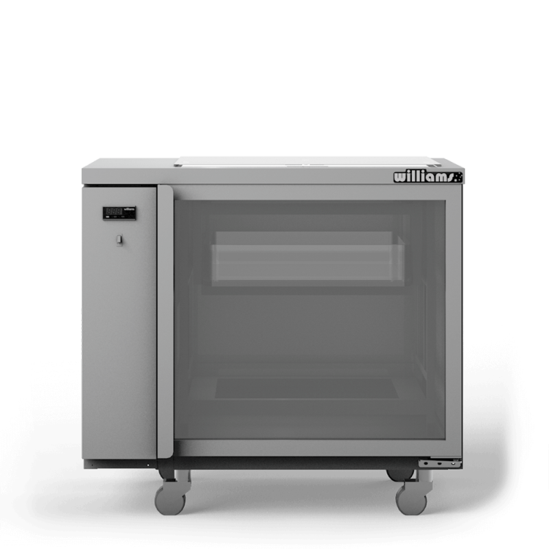 Glass Chiller - One Door Remote Glass Chiller With Two Shelves - 500 x 500 baskets