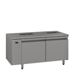 Emerald - Two Door Stainless Steel Remote Under Counter Refrigerator With Blown Air Well