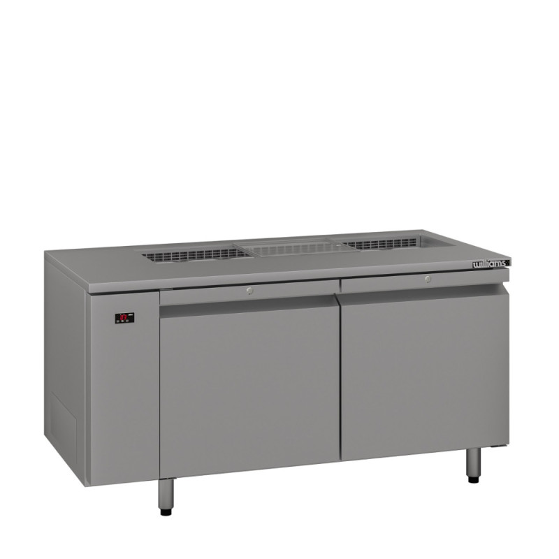 Emerald - Two Door Stainless Steel Remote Under Counter Refrigerator With Blown Air Well