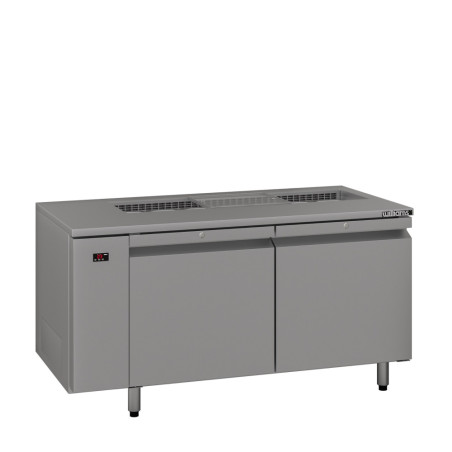 Emerald - Two Door Stainless Steel Remote Under Counter Refrigerator With Blown Air Well