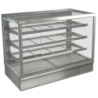 COSSIGA - 1200 WIDE FREESTANDING SQUARE HEATED FOOD DISPLAY WITH A GLASS TOP & DECK FORCED HEATING - STGHT12-SD