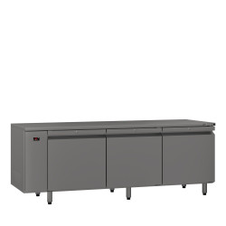  Emerald - Three Door Stainless Steel Remote Under Counter Refrigerator