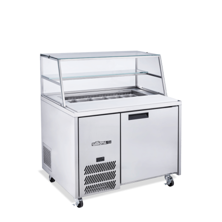 Jade Sandwich - One Door Stainless Steel Prep Counter Refrigerator With Blown Air Well