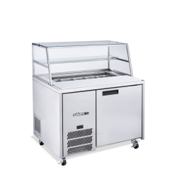  Jade Sandwich - One Door Stainless Steel Prep Counter Refrigerator With Blown Air Well