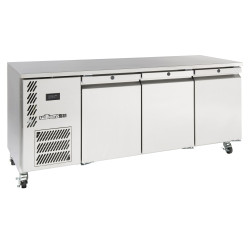  Opal - Three Door Stainless Steel Under Counter Freezer
